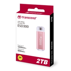 Ổ cứng di động SSD Transcend ESD300 2TB 1050MB/s Hồng TS2TESD300P - Bảo hành 5 năm