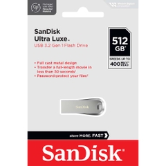 USB 3.2 Gen 1 SanDisk Ultra Luxe SDCZ74 128GB 400MB/s SDCZ74-0128G-G46 - Bảo hành 5 năm