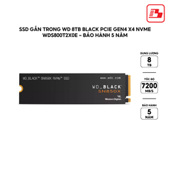 SSD gắn trong WD 8TB Black PCIe Gen4 x4 NVME WDS800T2X0E - Bảo Hành 5 năm