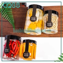 Hũ thủy tinh tròn nắp cao 280ml