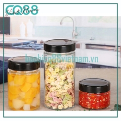 Hũ thủy tinh tròn nắp cao 750ml
