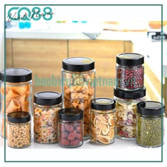 Hũ thủy tinh tròn nắp cao 180ml