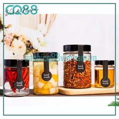Hũ thủy tinh tròn nắp cao 180ml