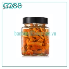 Hũ thủy tinh Vuông nắp cao 280ml