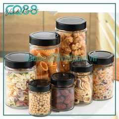 Hũ thủy tinh tròn nắp cao 1 lít
