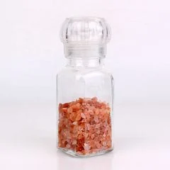 Hũ thuỷ tinh vuông đựng gia vị hạt tiêu và muối tiêu 150ml