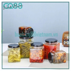 Hũ thủy tinh vuông 280ml