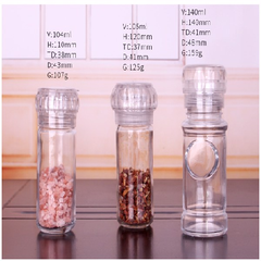 Lọ thuỷ tinh xay muối tiêu 80, 100, 140ml