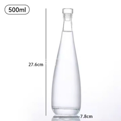 Chai Giọt Nước Dáng Bầu, Đế Mỏng 330ml, 500ml. Đựng Nước Khoáng, Rượu, Đồ Uống