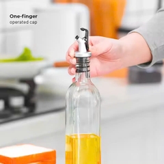Chai Thủy Tinh Đựng Dầu Ăn, Nước Mắm, Xì Dầu 200ml 300ml 500ml, Có Vạch Chia, Vòi Rót, Chất Liệu Thủy Tinh Borosilicate