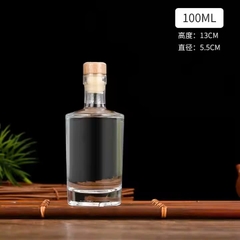 Chai Thủy Tinh Trụ Tròn Vai Ngang Nắp Bấc