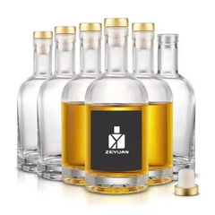 Chai Thủy Tinh  Đựng Rượu Nút Cao Su Bọc Nhôm Vàng, Dung Tích 100ml 200ml 375ml 500ml 750ml 1000ml