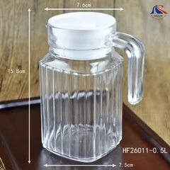 Bình Thủy Tinh 0,5L Có Nắp Nhựa