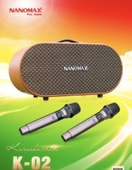 Loa Karaoke Xách Tay Nanomax K-02 Bass Đôi 16cm 300w