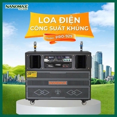 Loa kéo Nanomax Pro-929 Bass Đôi 40cm 3600w kèm 2 micro