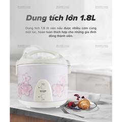 Nồi cơm điện nắp liền Sharp KS-N192ETV SP. 1.8 lít hàng Thái Lan