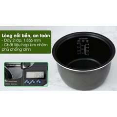 Nồi cơm điện tử Sharp KS-COM08V-SL 0.72 lít