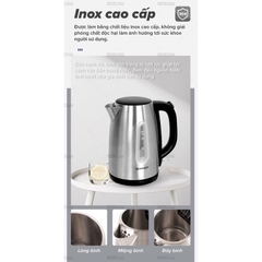 Bình Đun Siêu Tốc Sharp EKJ-17VSS-ST. Ruột bình inox 304 chống rỉ