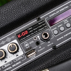 Loa Karaoke Xách Tay Nanomax K-02 Bass Đôi 16cm 300w