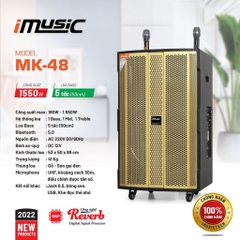 Loa karaoke Bluetooth iMusic MK-48 Bass 50cm 1550W. Công nghệ DSP, Reverb, Tặng 2 micro UHF