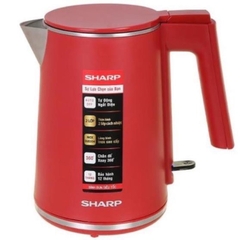 Bình đun siêu tốc sharp 1 lít EKj-10DVpS-RD. ruột bình inox 304 chống rỉ sét, thân bình 2 lớp cách nhiệt.