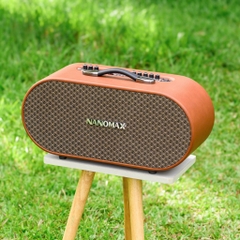 Loa Karaoke Xách Tay Nanomax K-02 Bass Đôi 16cm 300w