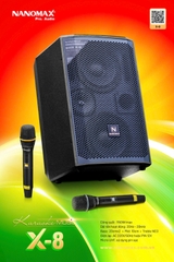 Loa Karaoke Nanomax X-8 Bass Đôi 20cm 1150w