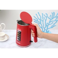 Bình đun siêu tốc sharp 1 lít EKj-10DVpS-RD. ruột bình inox 304 chống rỉ sét, thân bình 2 lớp cách nhiệt.