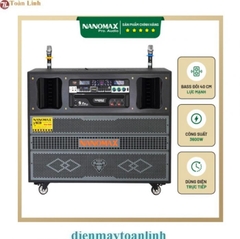Loa kéo Nanomax Pro-929 Bass Đôi 40cm 3600w kèm 2 micro