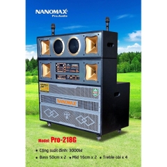 Loa Kéo Công Suất Lớn NANOMAX PRO 218G Bass Đôi 50cm, công suất 3000W
