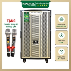 Loa Kéo Công Suất Lớn Nanomax K-180 K180 Bass 4 Tấc 40cm Công Suất 820w Karaoke Bluetooth Siêu Công Nghệ