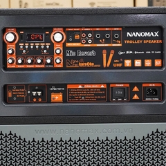 Loa Kéo Bình Bass Đôi Nanomax Pro-803 1800w Bass 40cm x2 Karaoke Bluetooth Tặng Kèm 2 Micro Hát Karaoke