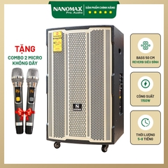 Loa Kéo Công Suất Lớn Nanomax SK-18F5 Bass 5 Tấc 50cm Công Suất 1150w Karaoke Bluetooth Lưới Vàng Siêu Công Nghệ 2022