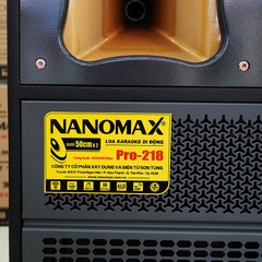 Loa Kéo Nanomax Sài Bình Và Điện Pro-218 Bass Đôi 50cm 3000Watt | Công Suất Lớn Tặng Kèm 2 Mic Hát Karaoke