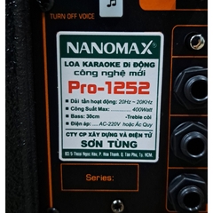 Loa Kéo Nanomax Pro-1252 Bass 30cm 400w Karaoke Bluetooth Tặng Kèm 2 Mic Hát karaoke