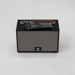 Loa Karaoke Xách Tay Nanomax K-01 Đen Bass 20cm 120w Tặng Kèm 2 Mic Hát Karaoke
