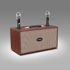 Loa karaoke xách tay iMusic MX-09 550W, echo,Reverb...Tặng kèm 2 micro không dây UHF