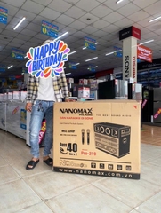 Loa Kéo Bình Bass Đôi Nanomax Pro-219 2200w Bass 40cm x2 Karaoke Bluetooth Tặng Kèm 2 Mic UHF Chống Hú