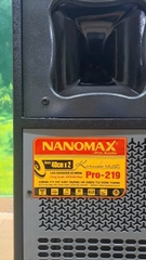 Loa Kéo Bình Bass Đôi Nanomax Pro-219 2200w Bass 40cm x2 Karaoke Bluetooth Tặng Kèm 2 Mic UHF Chống Hú