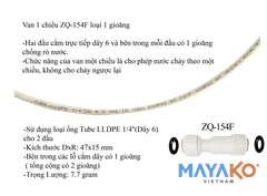 Van một chiều - Van một chiều chân ren xoáy - Van một chiều chữ L