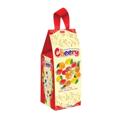 Cheery Fruit Filling Hard Candy In Paper Box 200g - Red