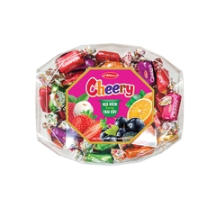 Cheery soft candy in diamond plastic box 150g