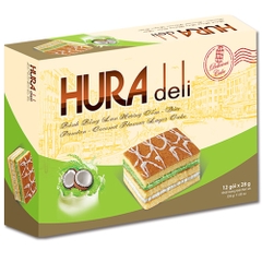 Hura Deli cake in paper box 336g - Pandan-Coconut flavor