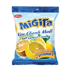 Migita Salted Lemon hard candy in plastic bag 140g