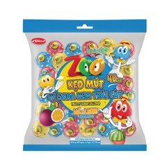 Zoo Fruit Soda Lollipop in plastic bag 360g