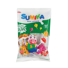Sumika Milk Lollipop Candy In Plastic Bag 450g