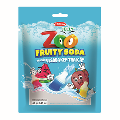 Zoo Soda Fruit Cream Jelly Candy In  Plastic Bag 66g