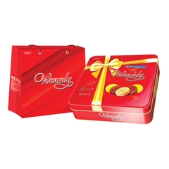 Warmly Assorted Cracker In Tin 450g -  Yellow Bow