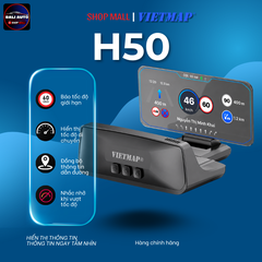 HUD Vietmap H50 - màn hình HUD thông minh,hiển thj tốc độ giới hạn,cảnh báo giao thông