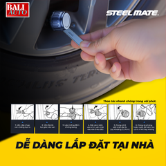 [New] Cảm biến áp suất lốp ô tô van ngoài STEEL MATE TP-S23 - thiết kế đẹp, dễ lắp đặt, bền bỉ